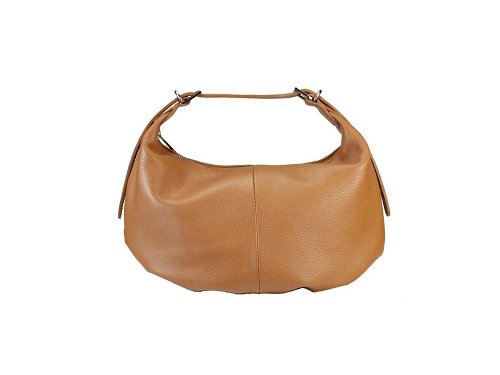 Savoca (caramel) - Small, half moon shaped handbag