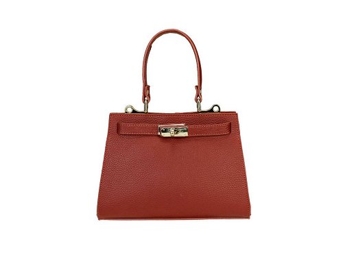 Ivrea (burnt orange) - Smart, classic Italian leather handbag