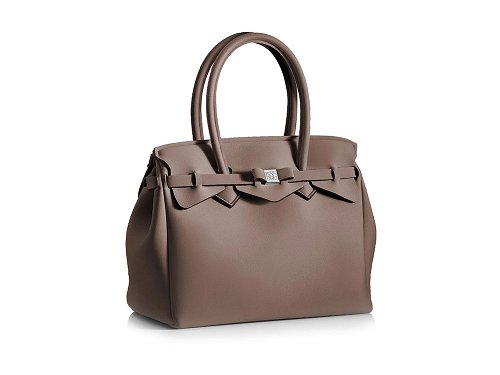 La Miss Handbag (cappuccino) - Light and Spacious Lycra Handbag