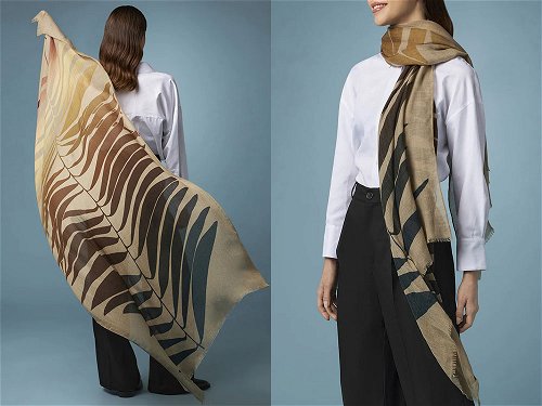 Felce - Exotic wool and silk scarf