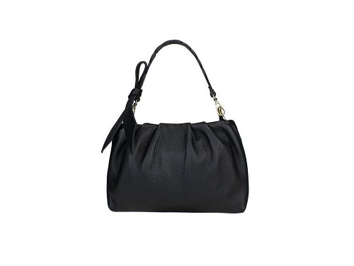 Arona (black) - Small, pretty leather handbag