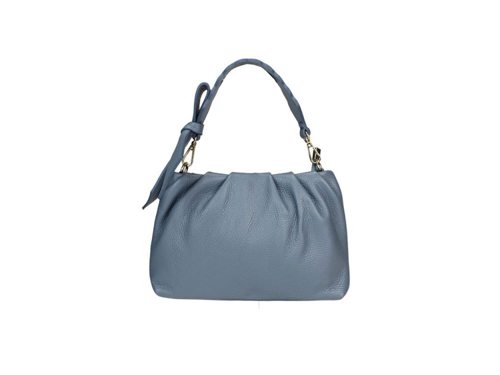 Arona (celeste) - Small, pretty leather handbag