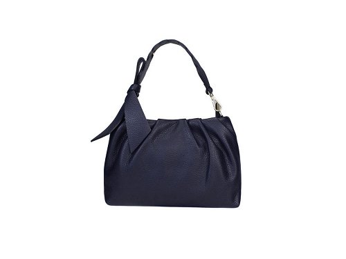 Arona (navy blue) - Small, pretty leather handbag