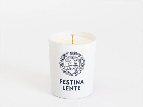 Mistero Natural Soy Candle - Candle in matte white glass jar