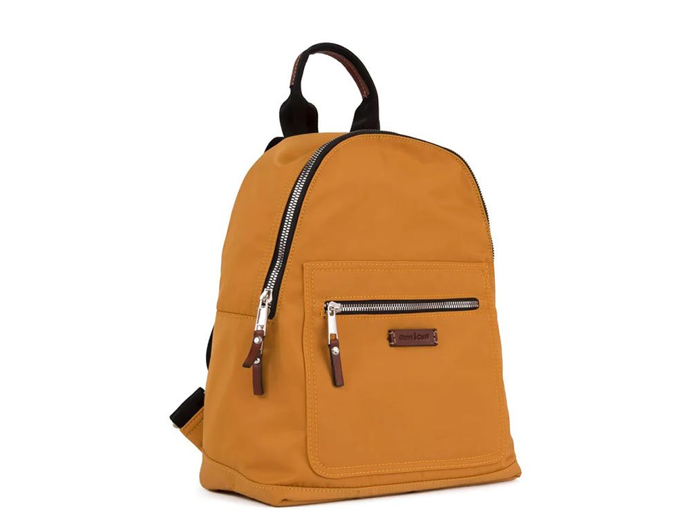 Lieve Backpack (saffron) - Nylon and Calfskin Backpack
