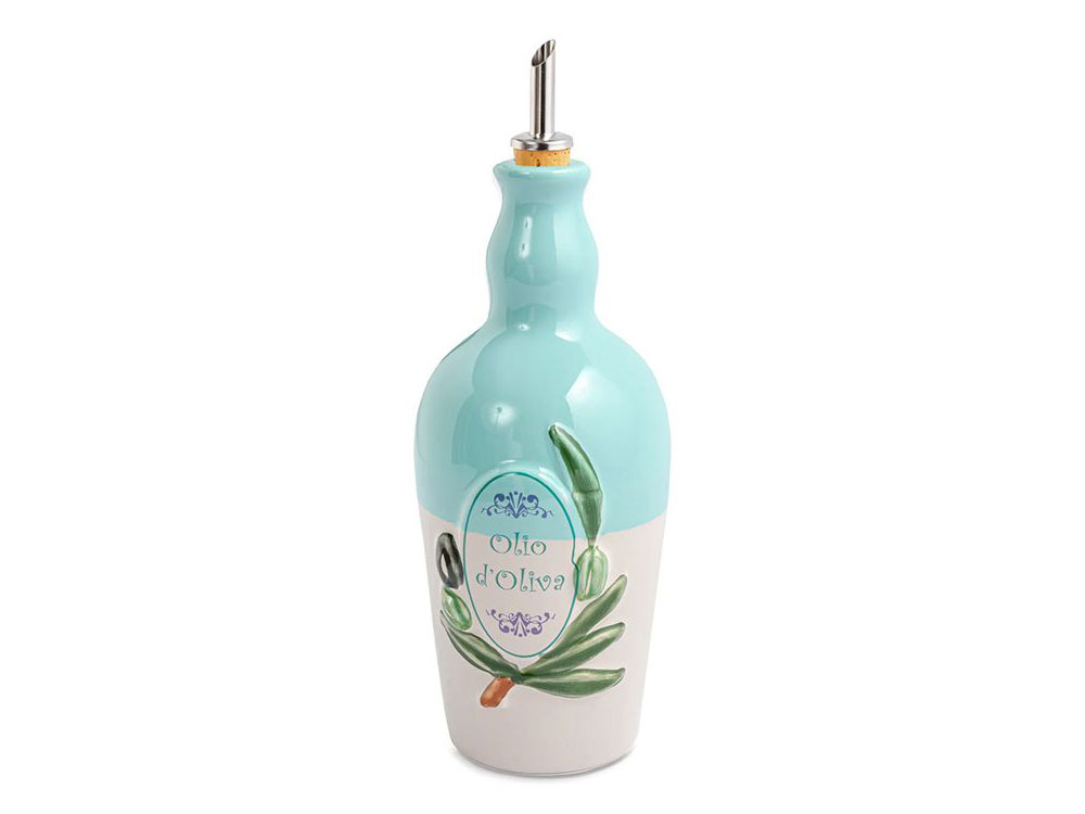 Grezzo (cielo/clay) - Ceramic Olive OIl Bottle