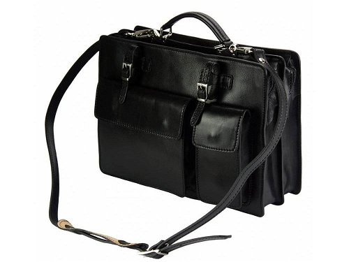 Viterbo (black) - Practical and durable briefcase