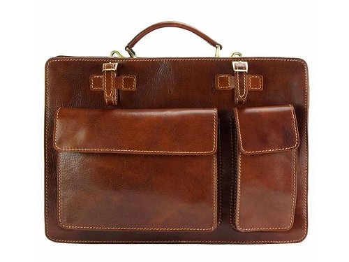Viterbo (brown) - Practical and durable briefcase