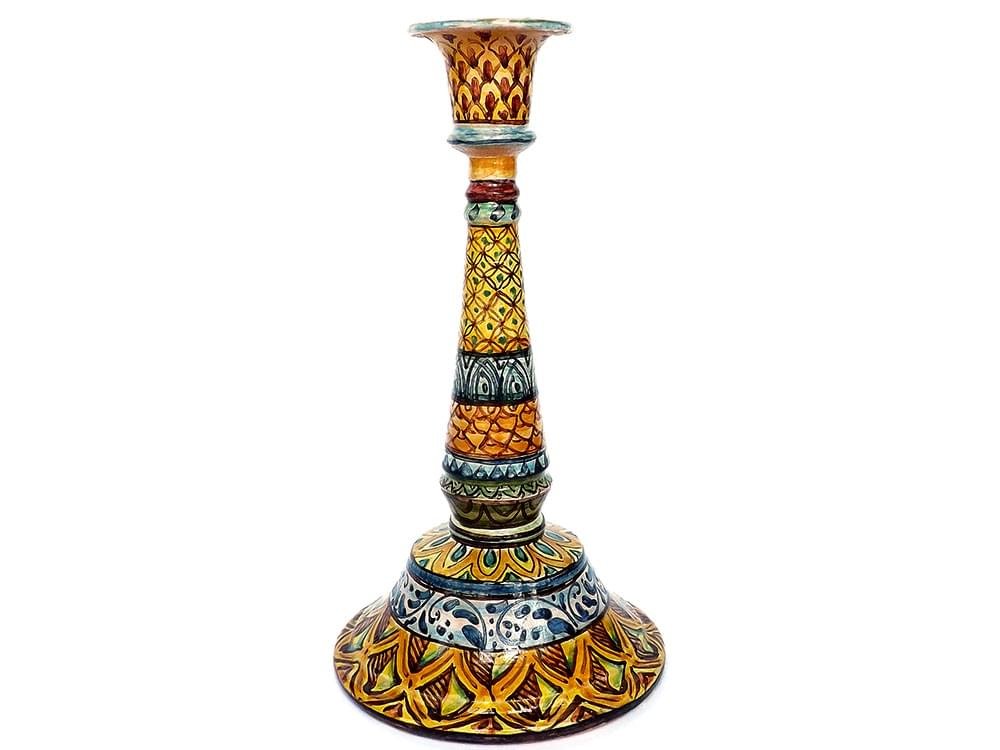 Fusione Sottile - Colourful, intricate ceramic candlestick