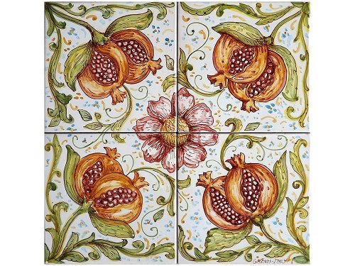 Melograni - Traditional, Sicilian ceramic tiles
