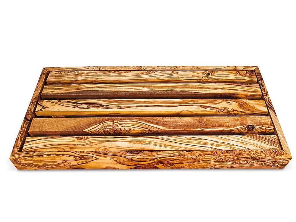Olive wood board for slicing bread