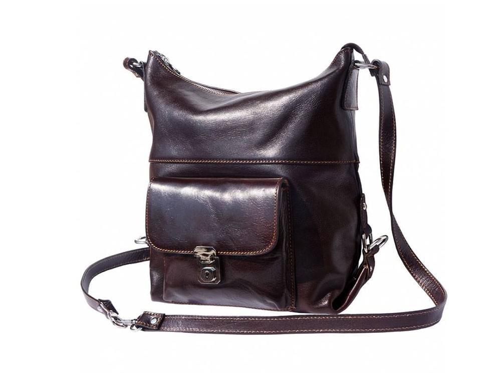 Spoleto (dark brown) - Multifunctional and stylish bag