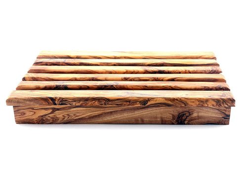 Luxury Bread Board - Solid olive wood throughout