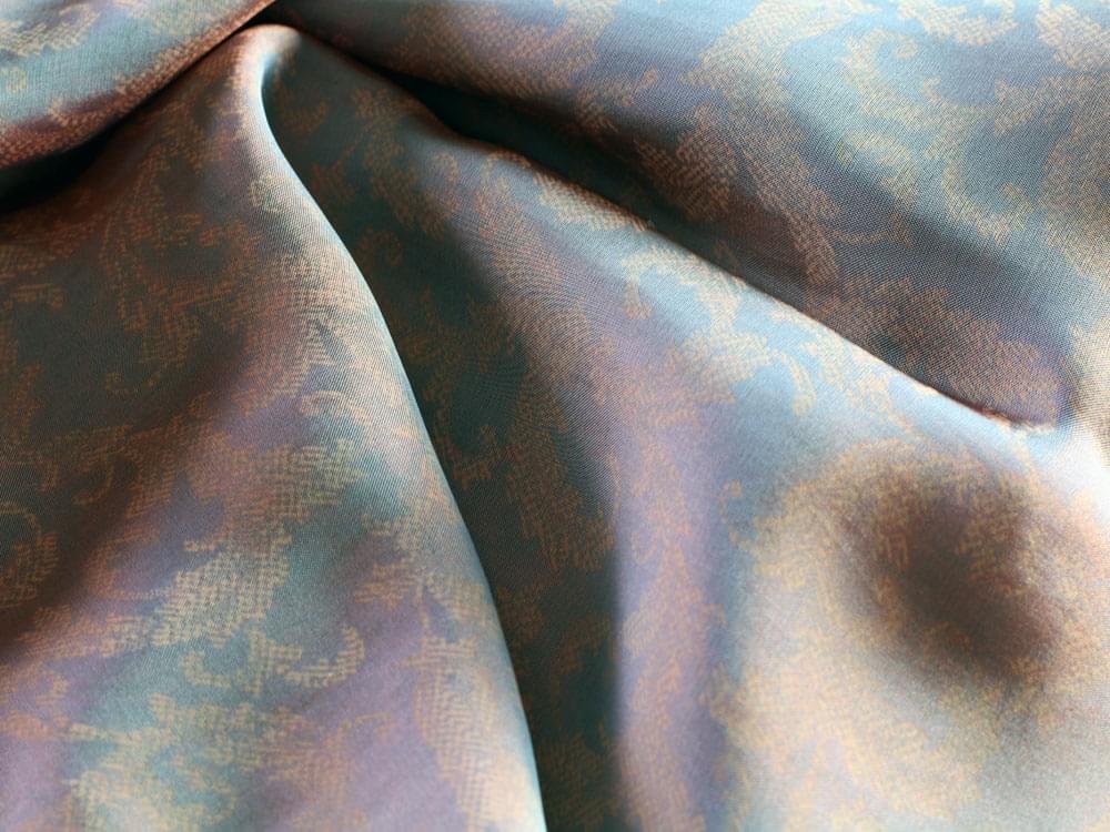Pompei Villas - Vibrant double-sided silk scarf