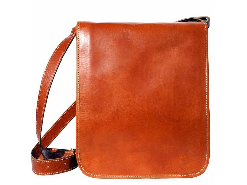 Medium sized leather messenger bag