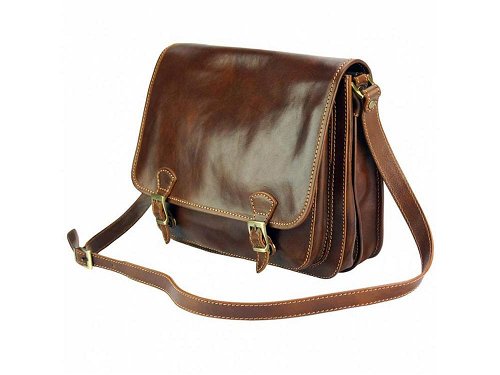Teora (brown) - Elegant and practical messenger bag