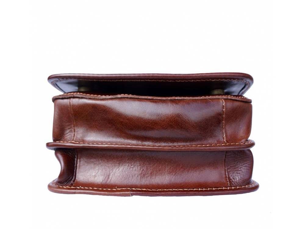 Padula (brown) - Small, calf leather shoulder bag