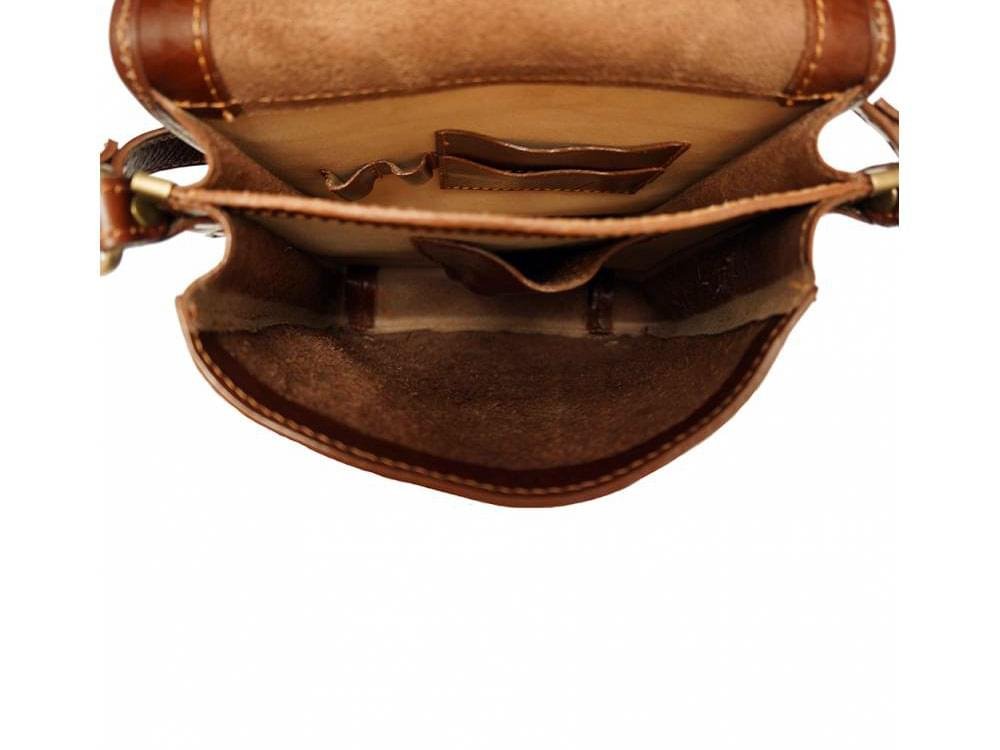 Padula (brown) - Small, calf leather shoulder bag