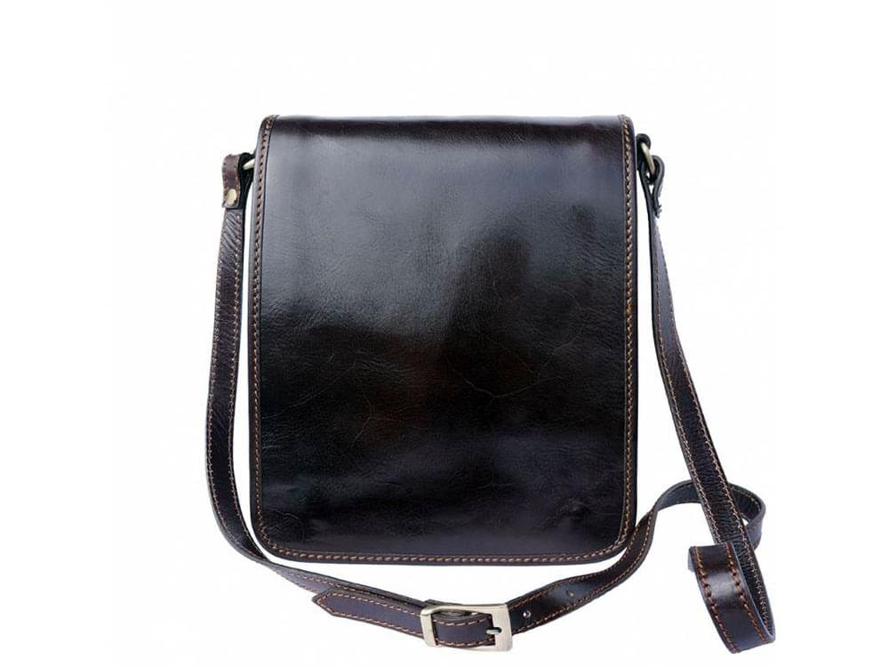 Padula (dark brown) - Small, calf leather shoulder bag
