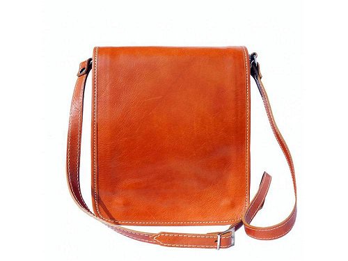 Padula (tan) - Small, calf leather shoulder bag