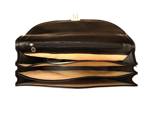 Potenza (black) - Rigid calf leather business bag
