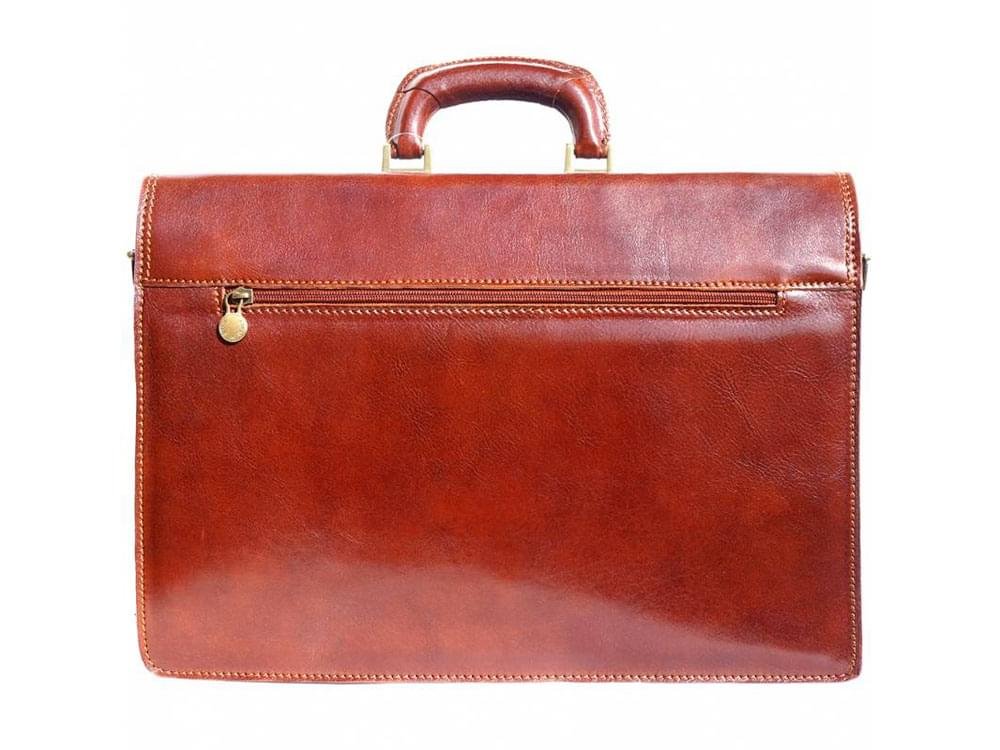 Potenza (brown) - Rigid calf leather business bag