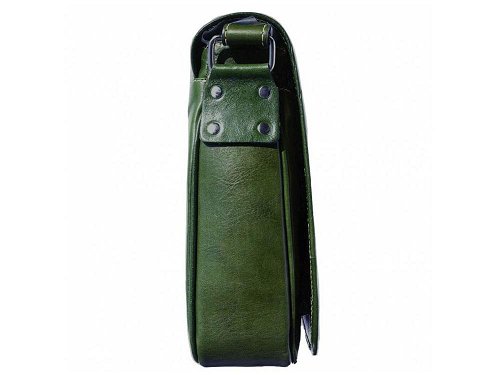 Nerola (dark green) - Italian leather handmade messenger bag