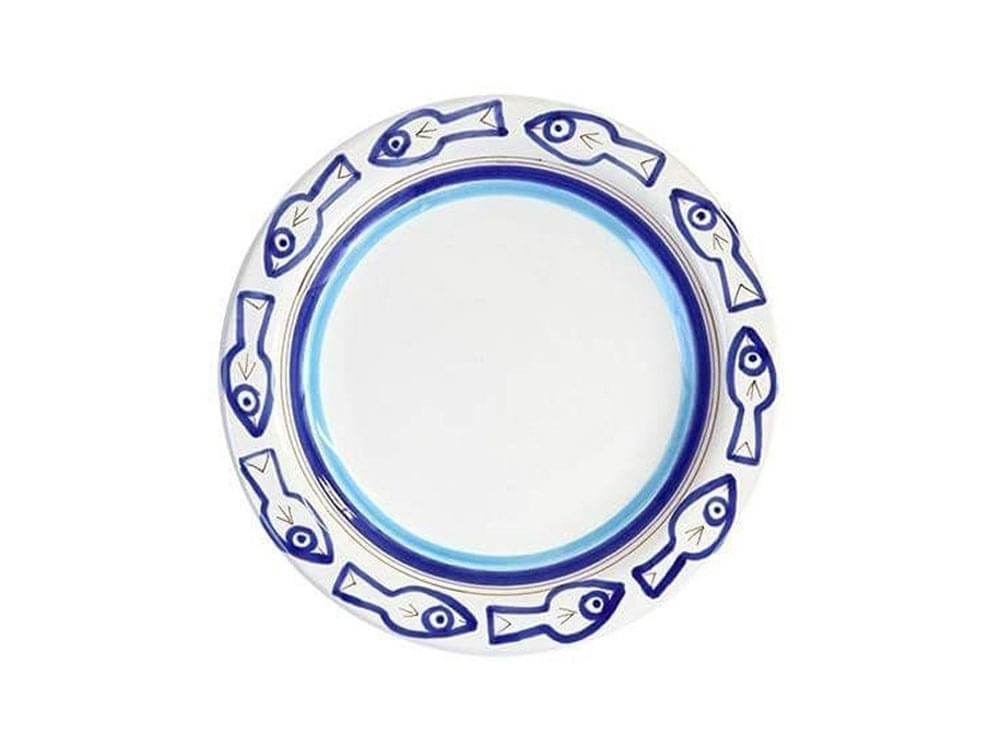 Handmade, traditional ceramic plate from Sicily