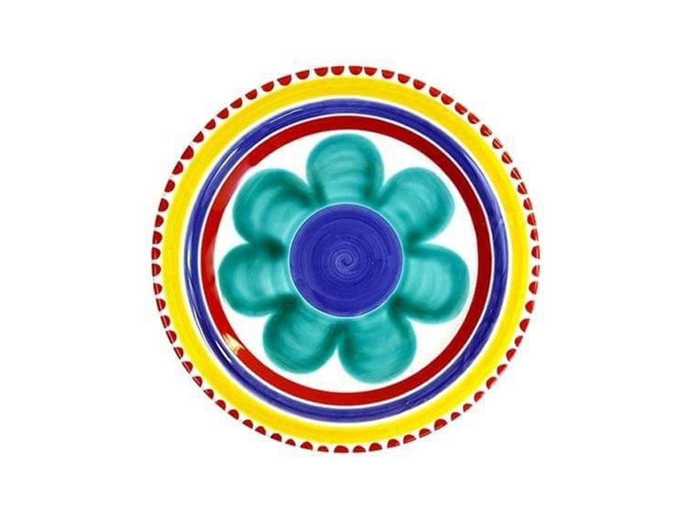 Ibisco - 18cm plate - Handmade, traditional ceramic plate from Sicily