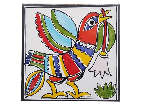 Bird - Large - Handmade, traditional ceramic tile from Sicily