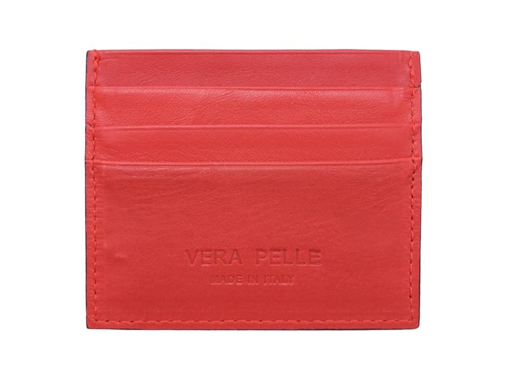 Italian leather card and cash holder