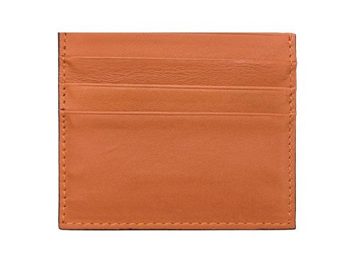 Card Holder (tan) - Italian leather card and cash holder