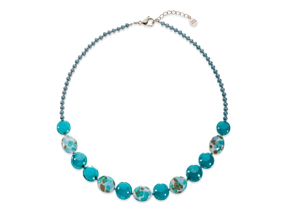 Diva Light Necklace (turquoise) - Contemporary Murano glass necklace