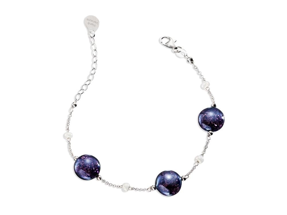Cloe Bracelet (indigo) - Simple, elegant and classy Murano glass bracelet