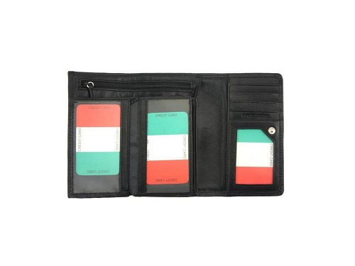 Filomena (black) - Refined and sophisticated luxurious leather wallet