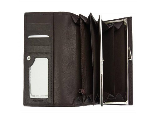 Lucia (dark brown) - Slim, elegant and functional wallet