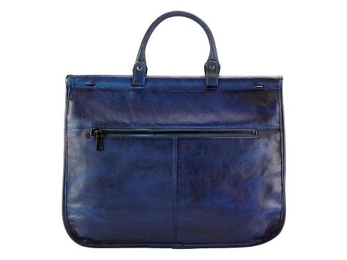 Imperia (blue) - Elegant, feminine, vintage leather bag