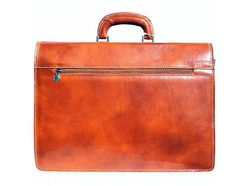 Potenza (tan) - Rigid calf leather business bag