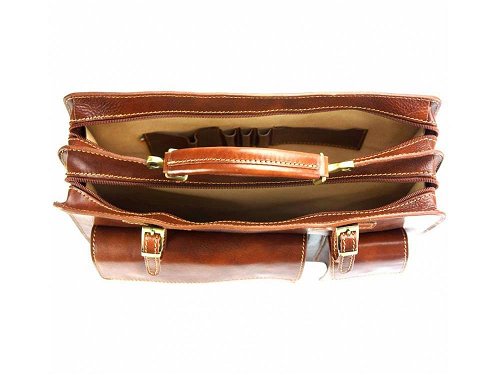 Viterbo (tan) - Practical and durable briefcase